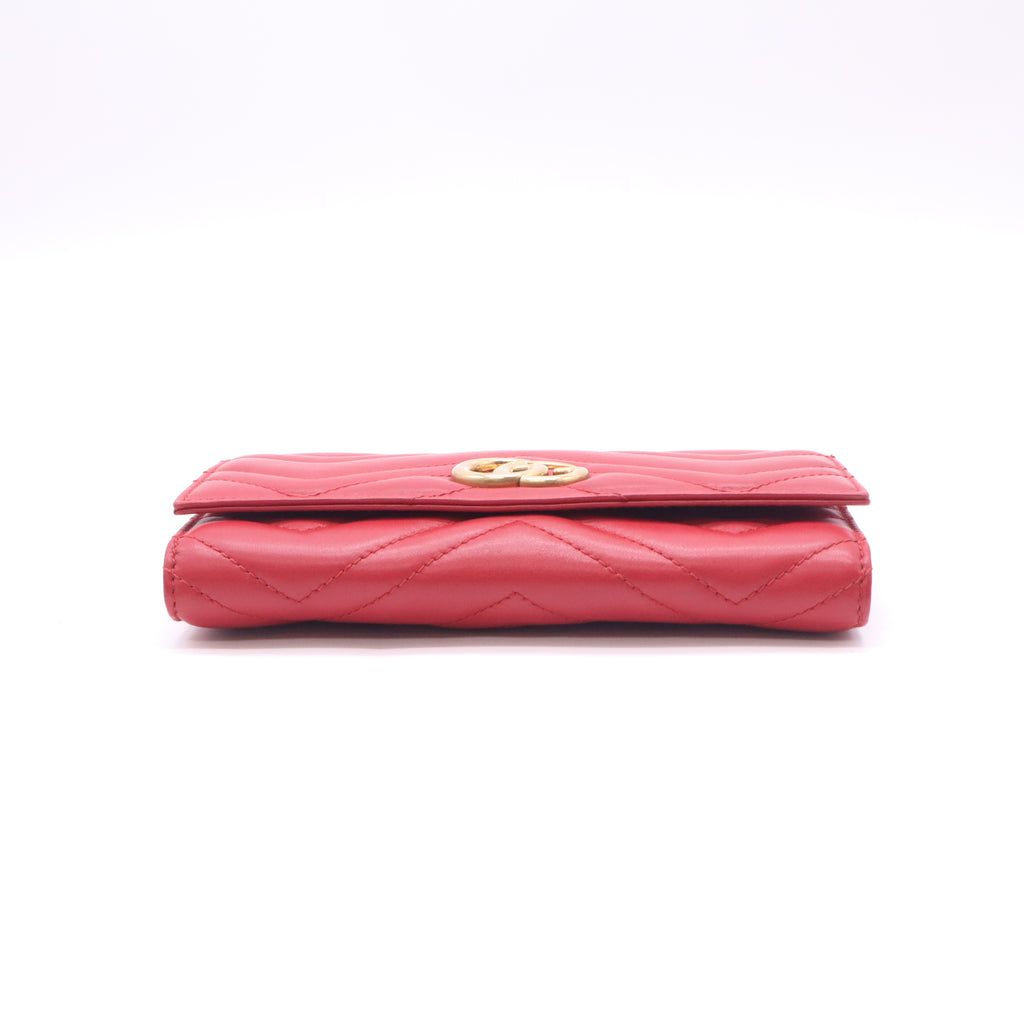 GG Marmont Continental Wallet in Red Soft Leather W22508