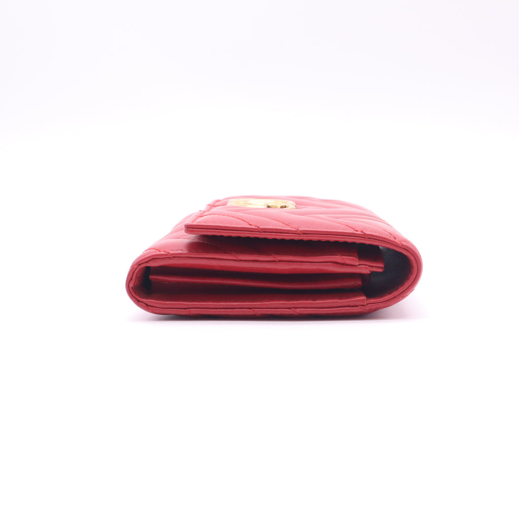 GG Marmont Continental Wallet in Red Soft Leather W22508