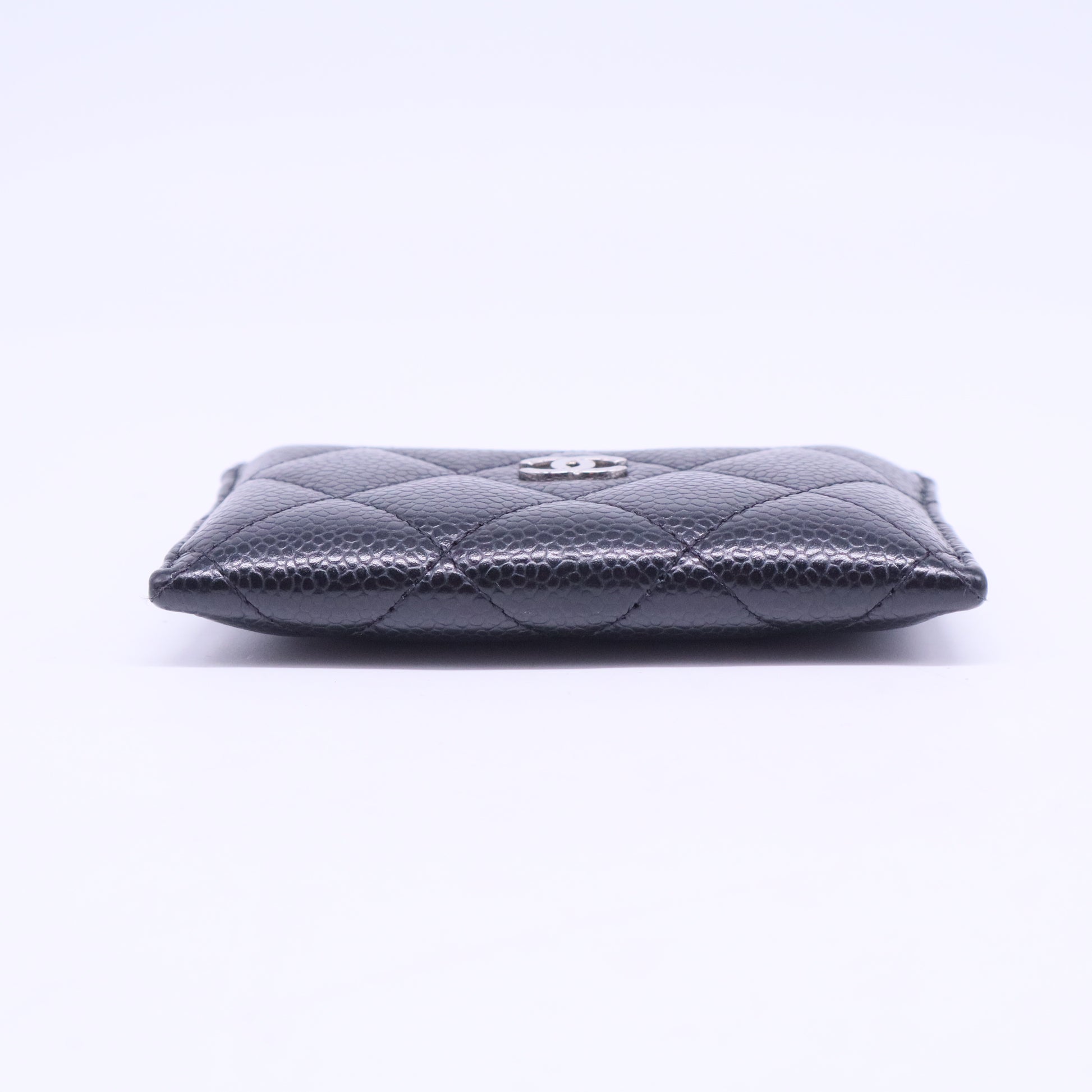 Caviar Quilted Card Holder Black W20779