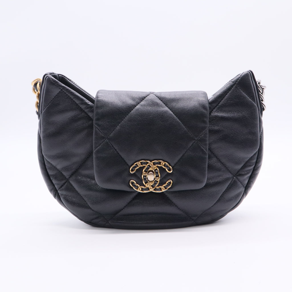 Chanel 19 Flap Hobo Quilted Leather Twins LDJ2694