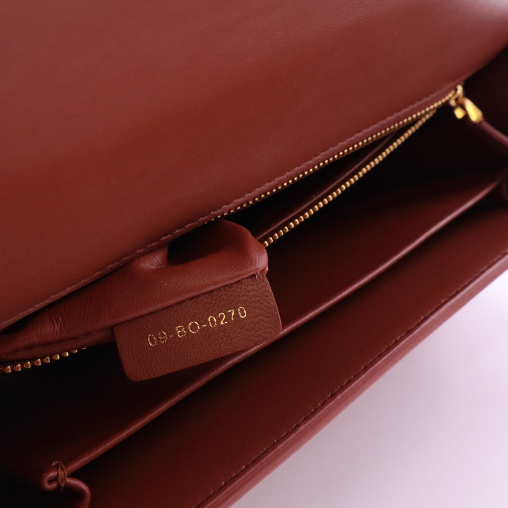 30 Montaigne Box Bag Pink Smooth Calfskin Gold Hardware