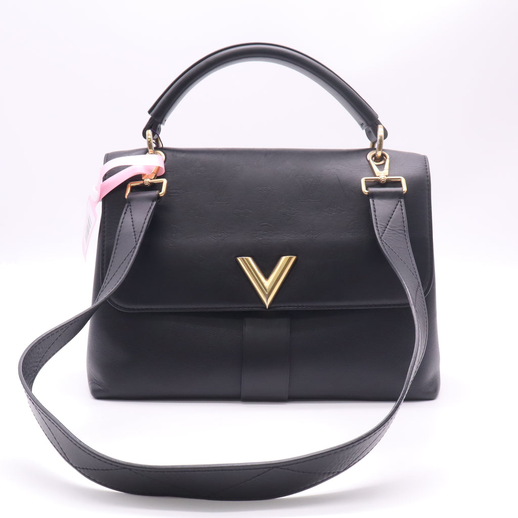 Louis Vuitton Black Monogram Leather Very One Handle Bag twins LDJ4955