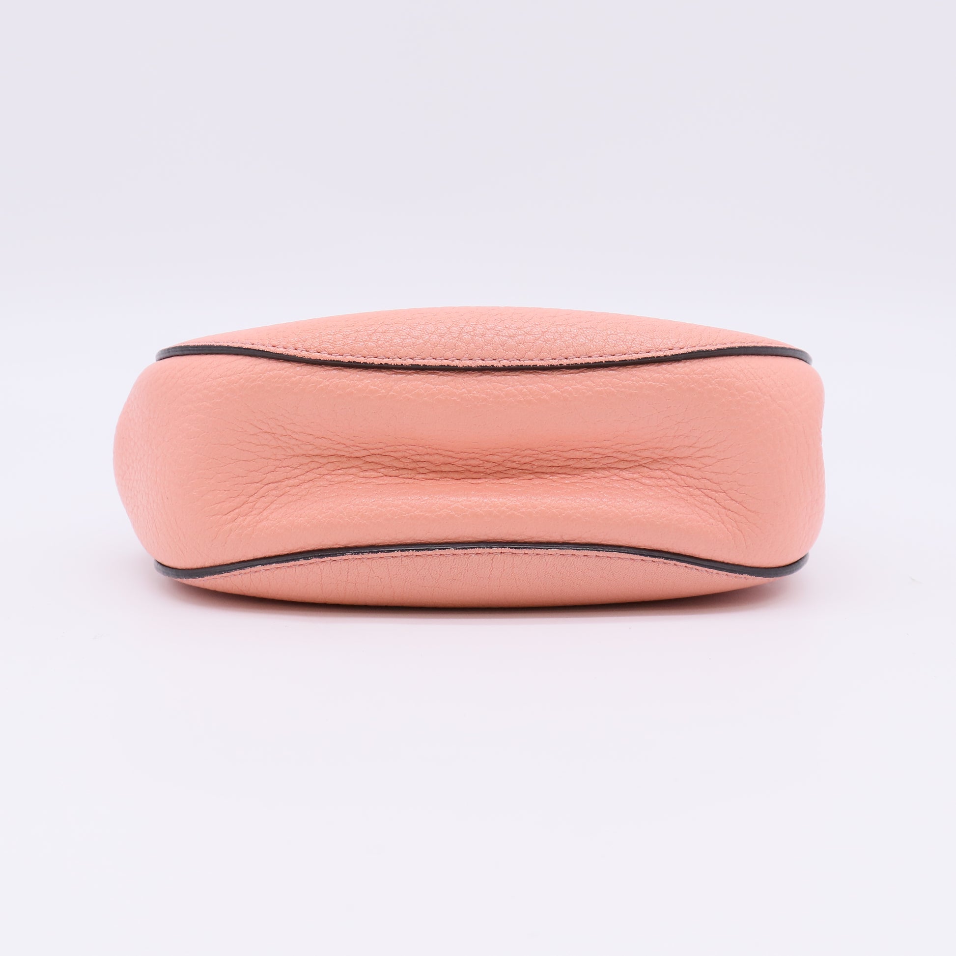 Salmon Pink Leather Medium Drew Shoulder Bag B23223