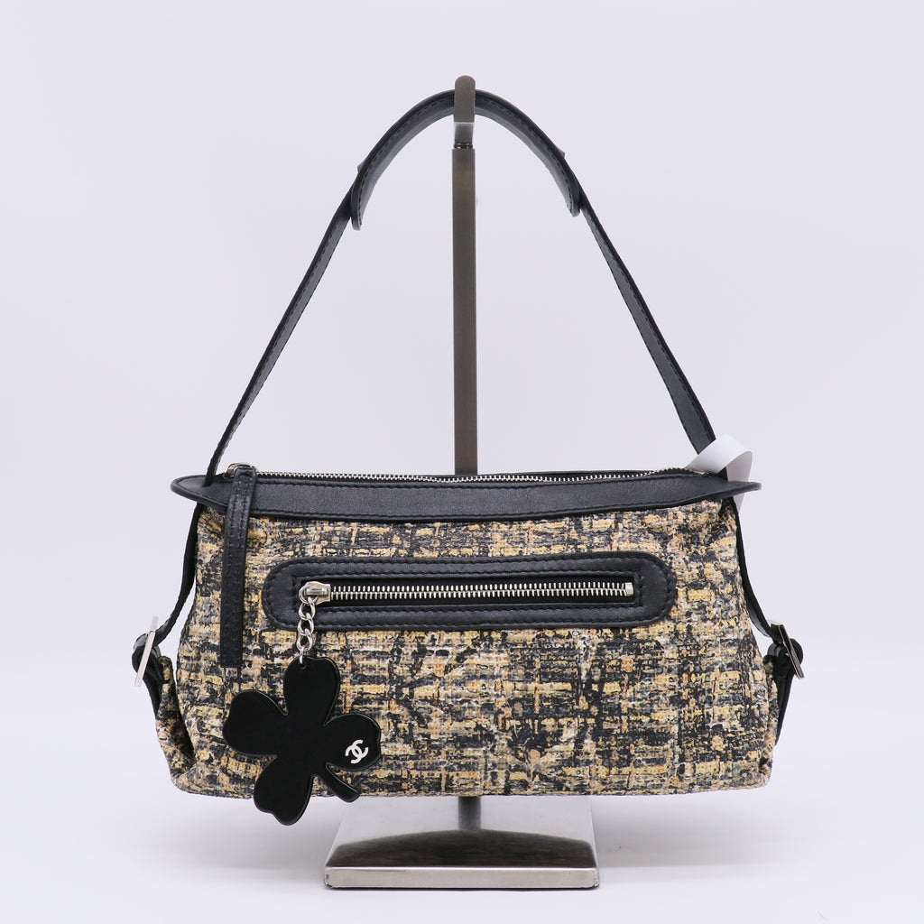 Chanel Icon Print Clover Tweed Shoulder Bag B22993