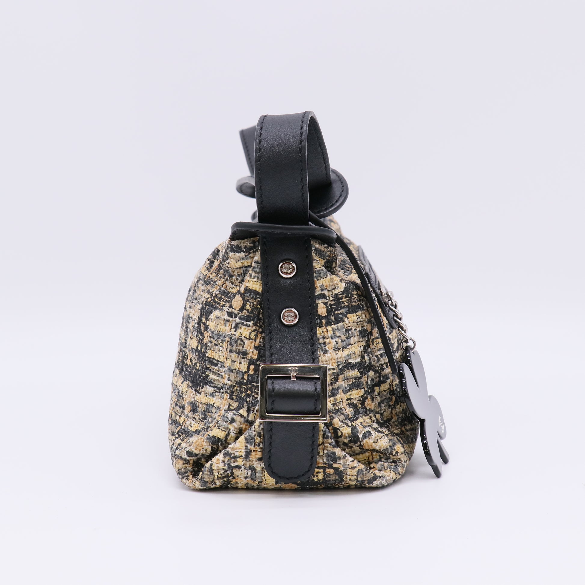 Chanel Icon Print Clover Tweed Shoulder Bag B22993