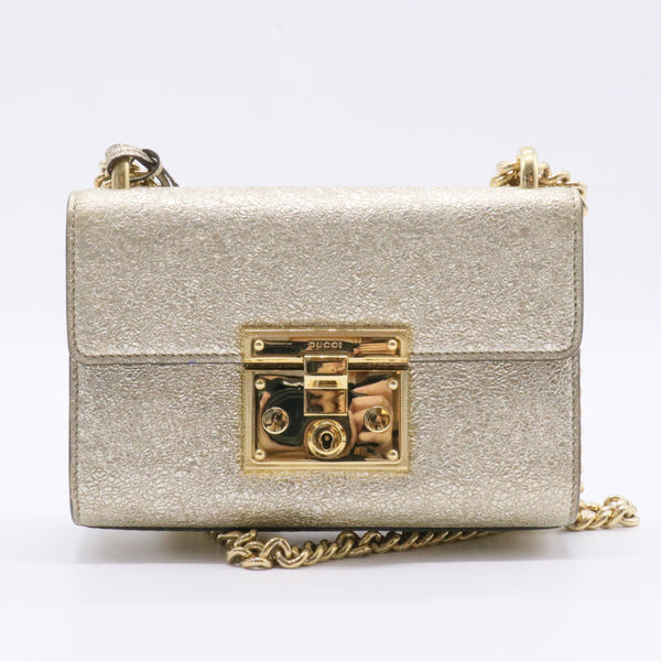 Small Metallic Padlock Shoulder Bag