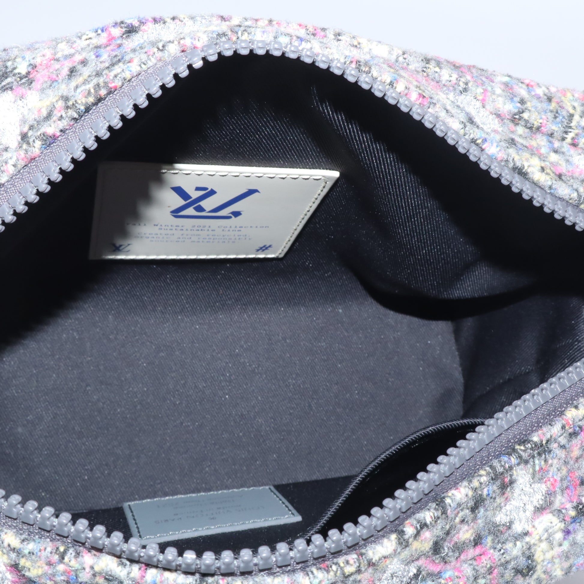 LOUIS VUITTON x Virgil Abloh Recycled Felt & Silver Lurex Monogram Soft Trunk twins LDJ4958