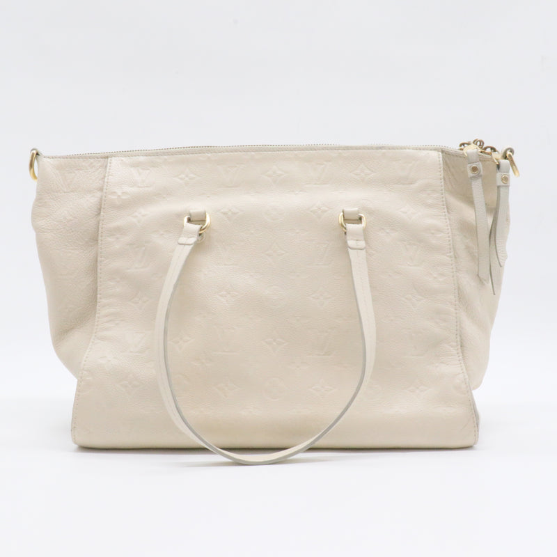 White Leather Ombre Lumineuse Shoulder Bag