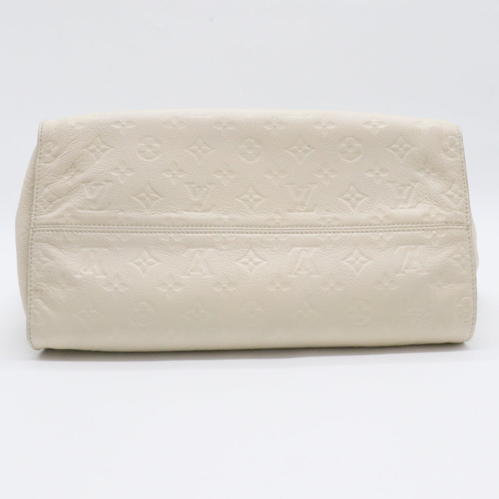 White Leather Ombre Lumineuse Shoulder Bag