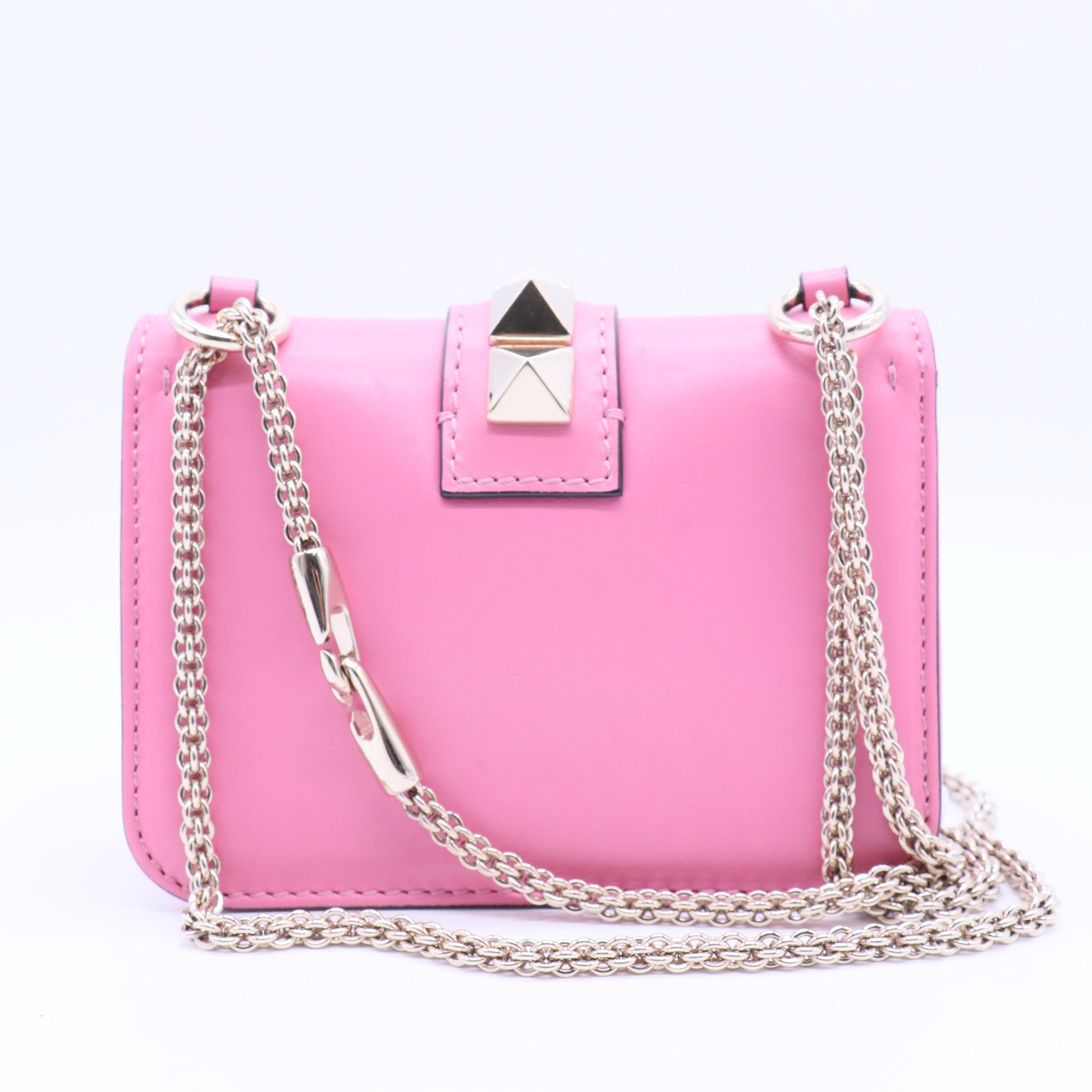Vitello Mini Glam Lock Rockstud Flap Ninphea