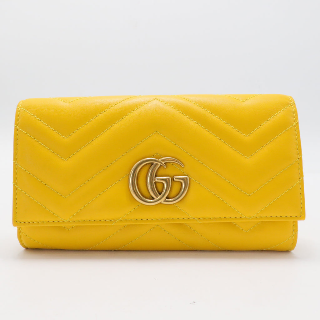 GG Marmont Continental Wallet Matelasse Leather