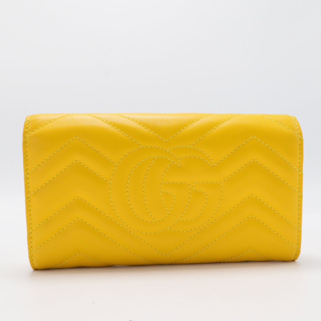 GG Marmont Continental Wallet Matelasse Leather