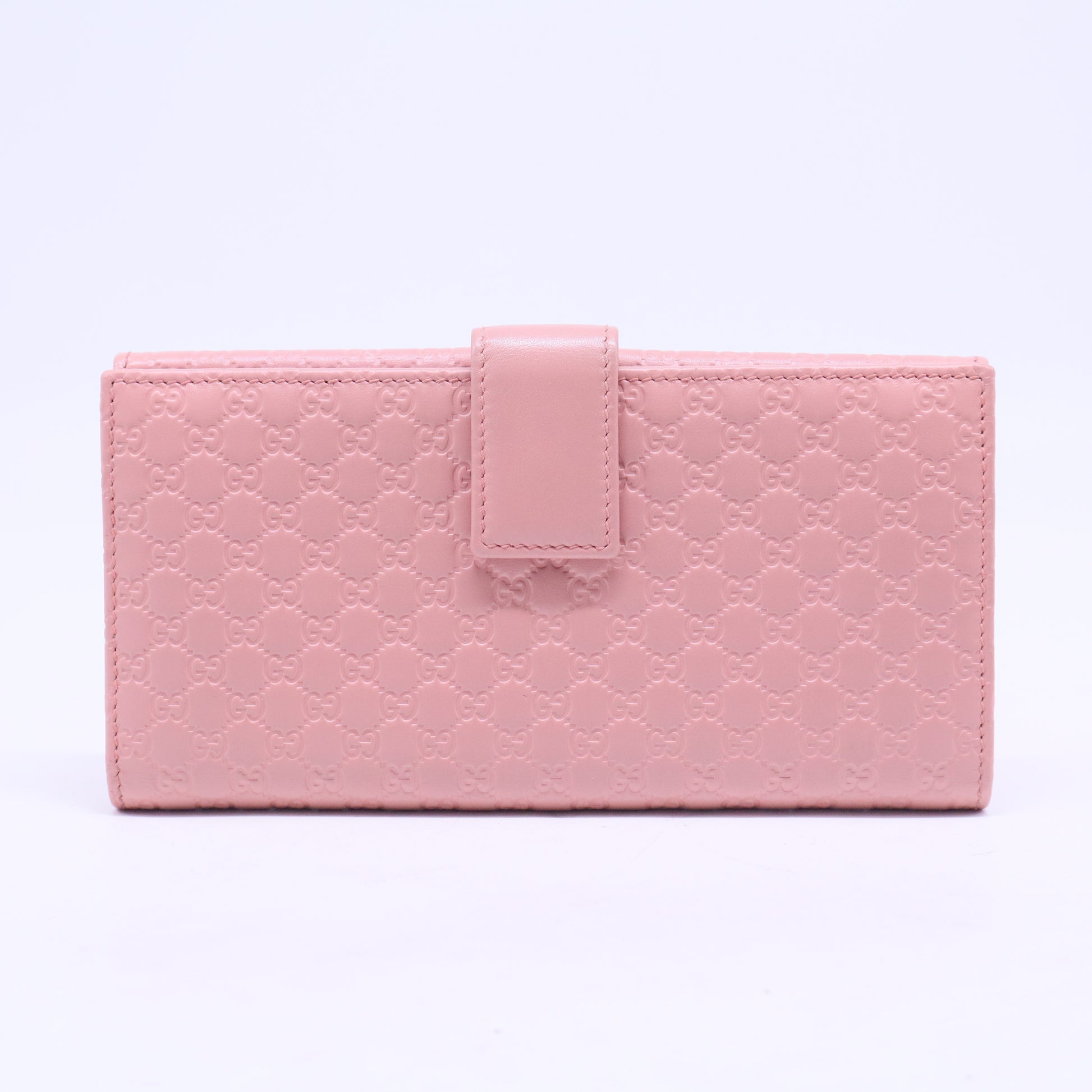 Pink Micro-Guccissima Leather Long Flap Wallet W20761