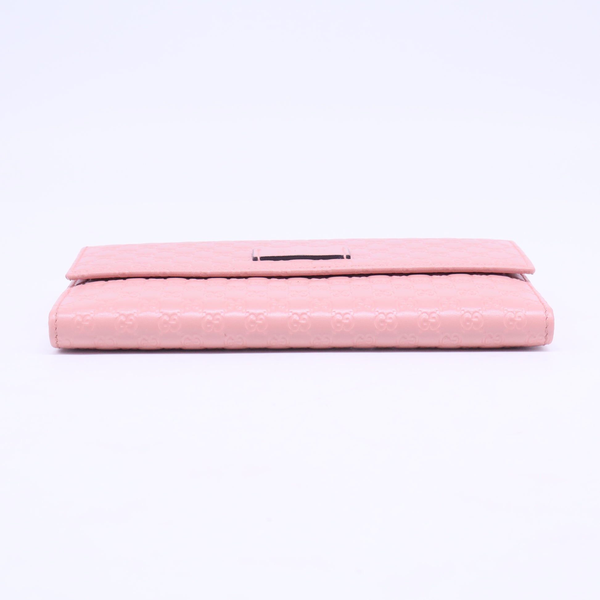Pink Micro-Guccissima Leather Long Flap Wallet W20761