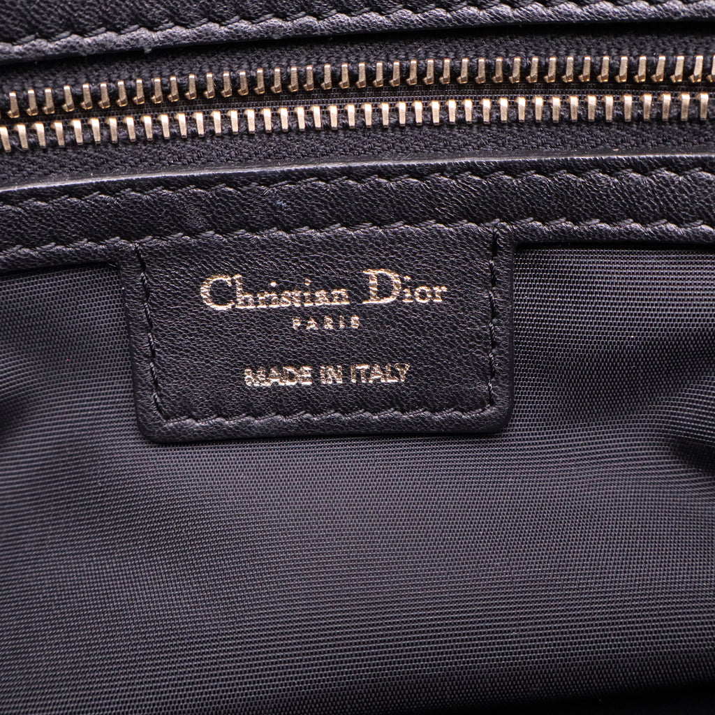 Lambskin Cannage Medium Delidior Flap Bag Black