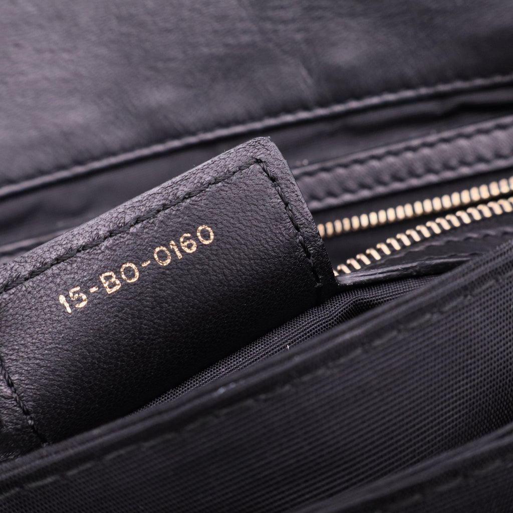 Lambskin Cannage Medium Delidior Flap Bag Black