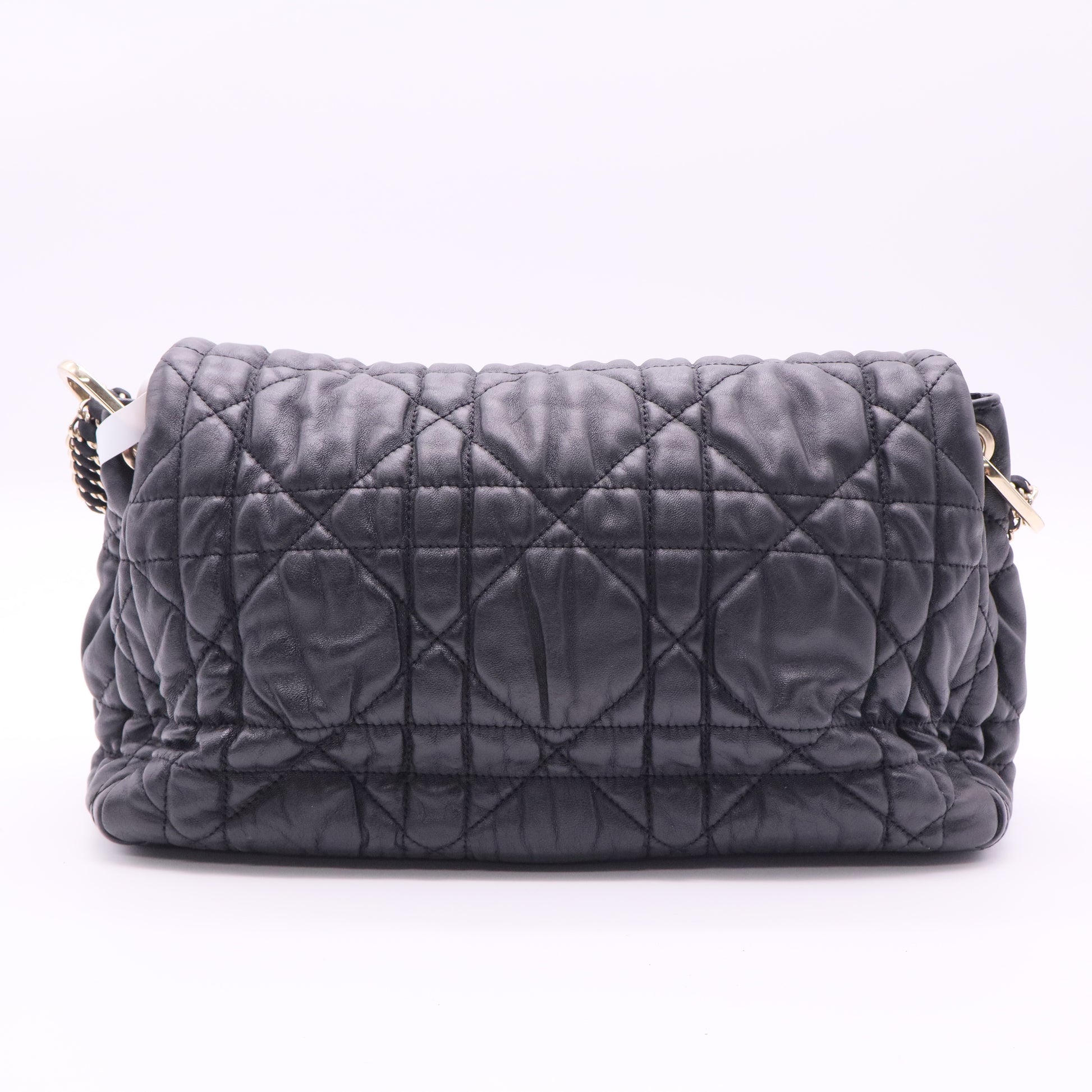 Lambskin Cannage Medium Delidior Flap Bag Black