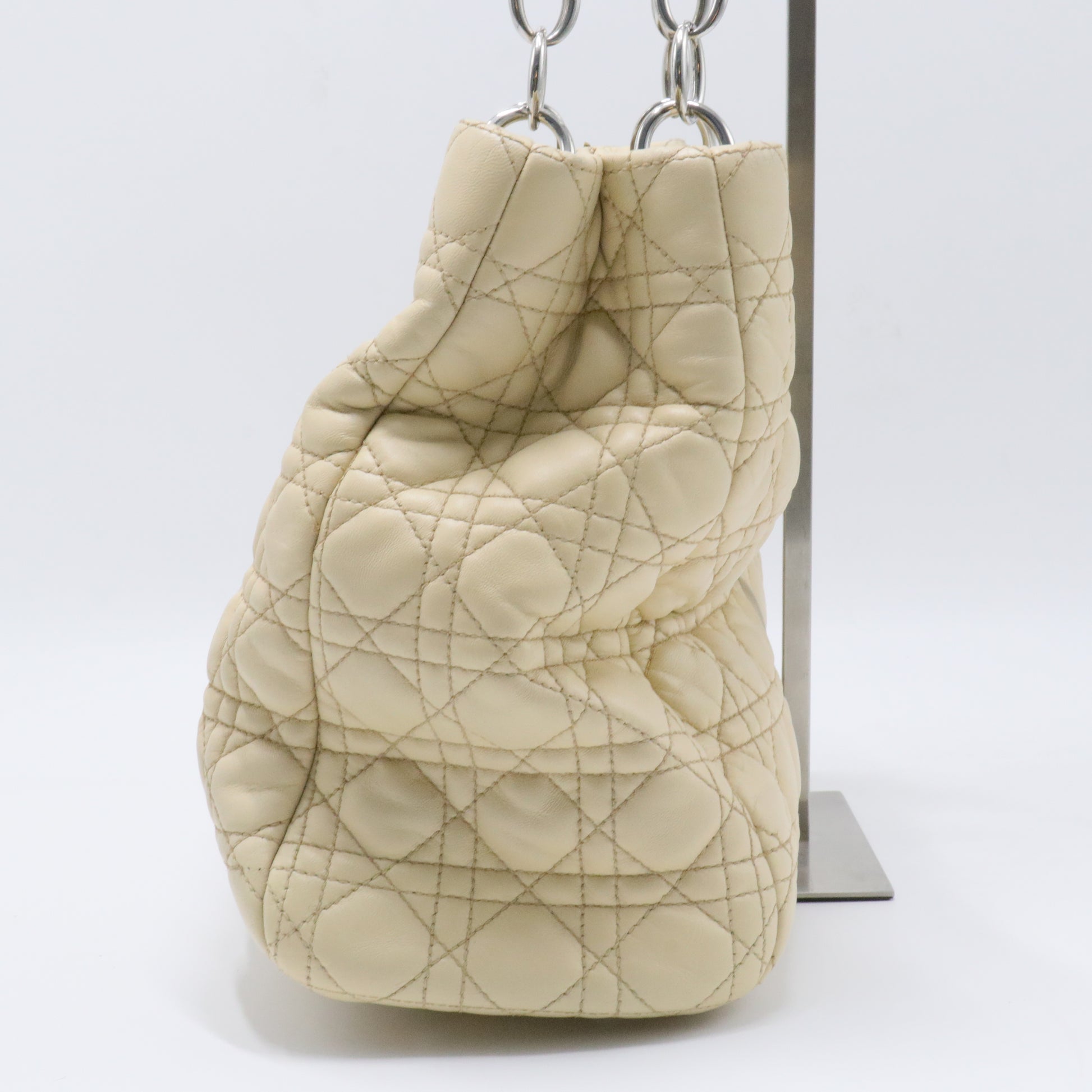 Soft Chain Tote Cannage Quilt Lambskin Large