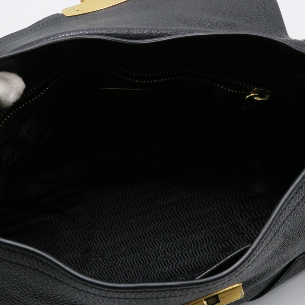 Vitello Daino Sound Lock Handbag