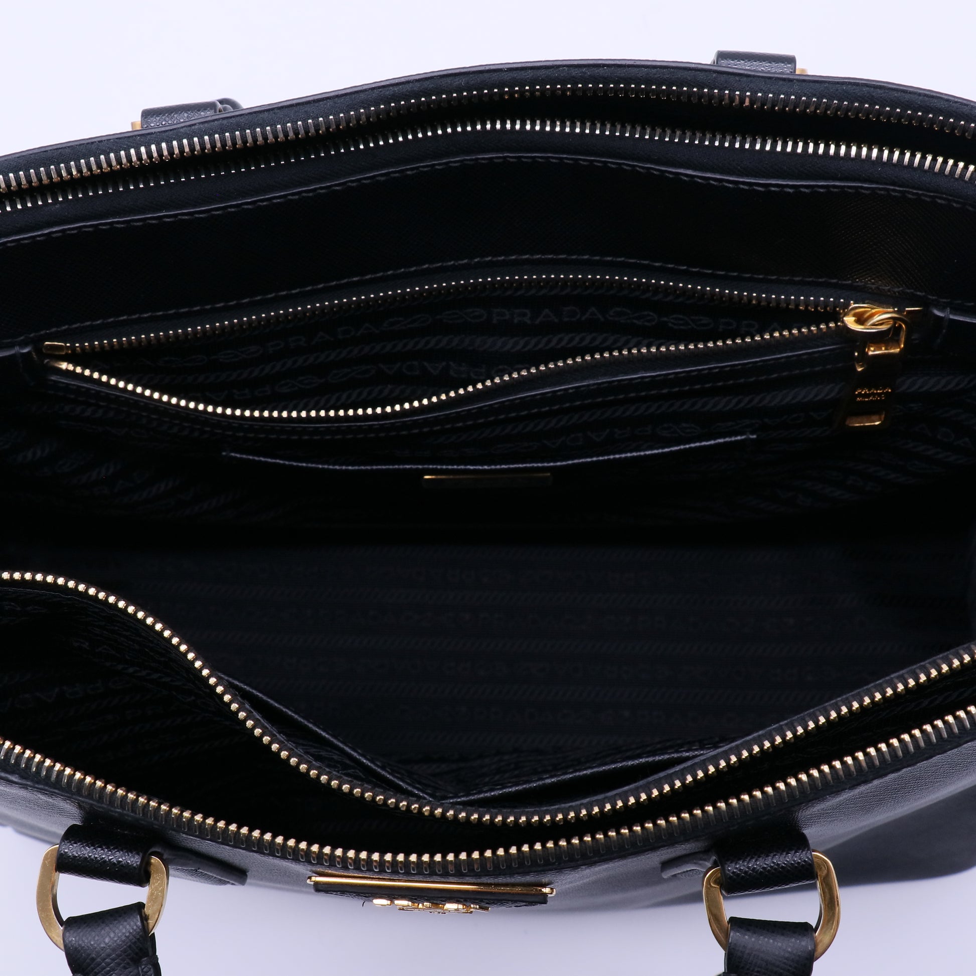 Prada Saffiano Lux Galleria Double Zip Tote Bag large B22139