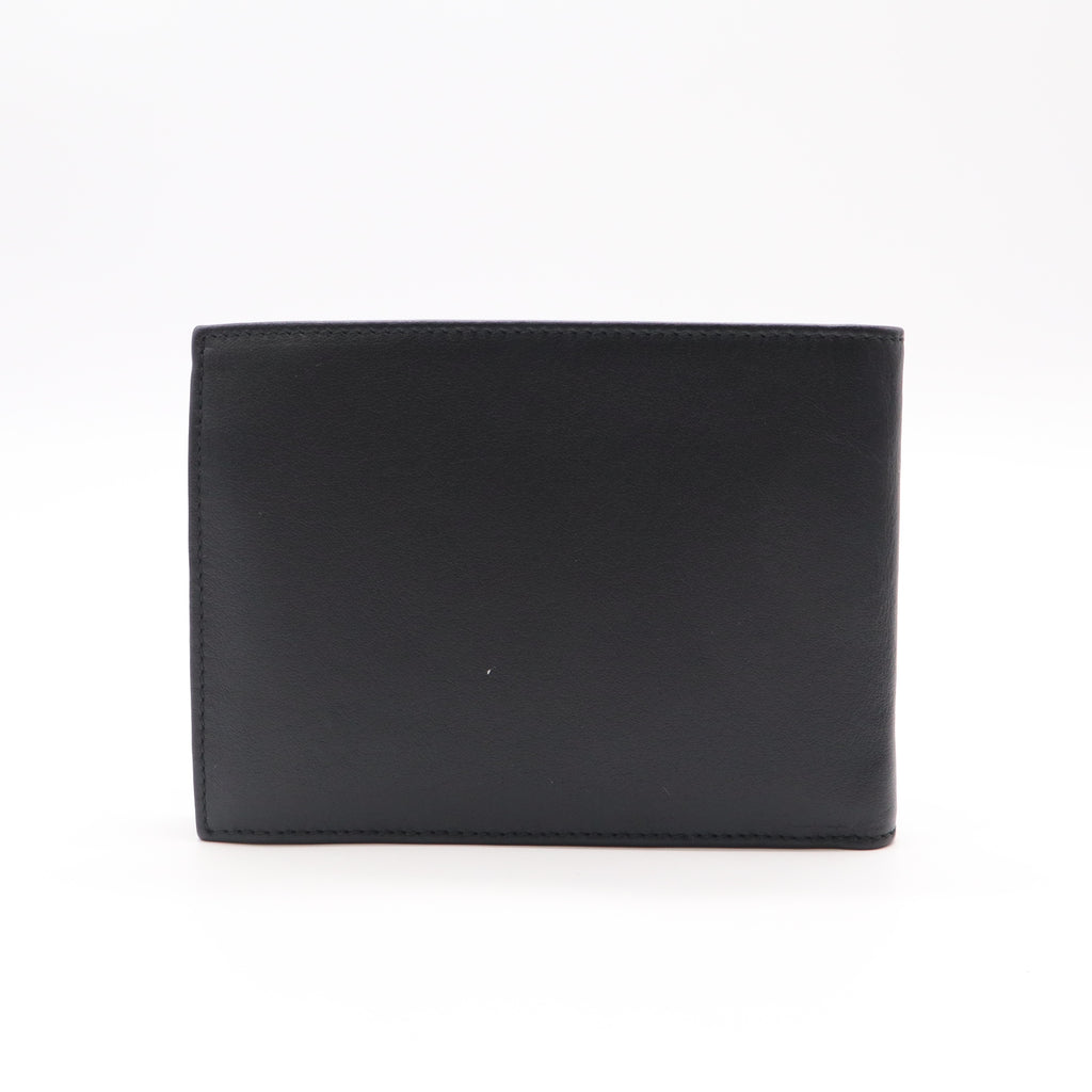 Vitello Grain Bi-Fold Wallet Black W23045