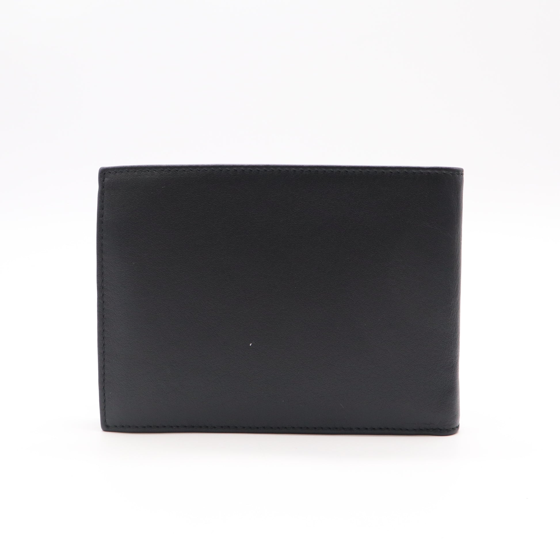 Vitello Grain Bi-Fold Wallet Black W23045