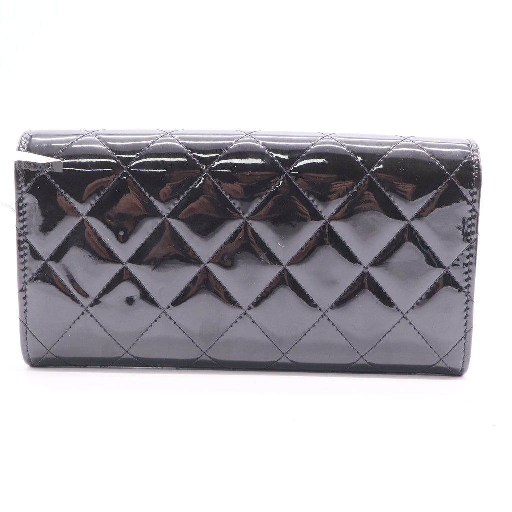Chanel CC Brilliant Flap Wallet Quilted Patent Long LDJ2696 Twins