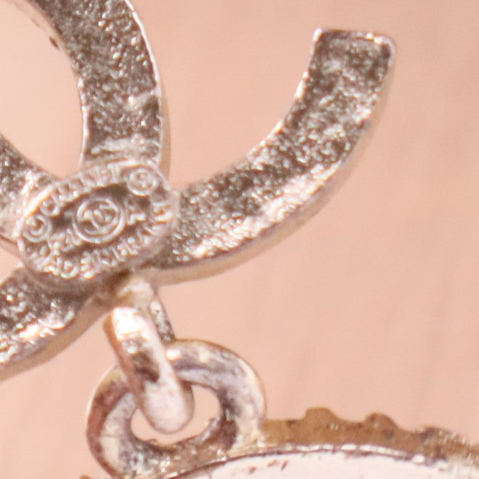 21A Double CC gold crown earrings