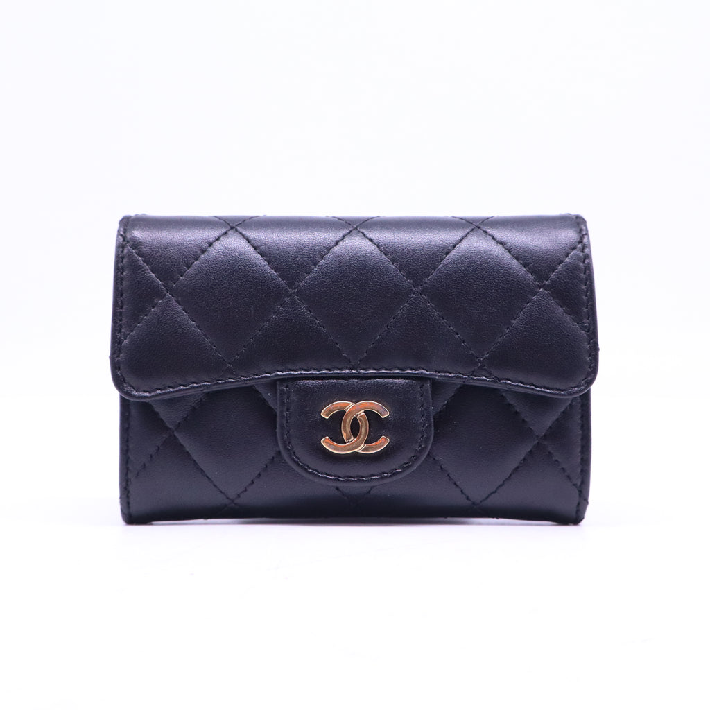 Flap Card Holder Interlocking CC Logo Wallet W20762