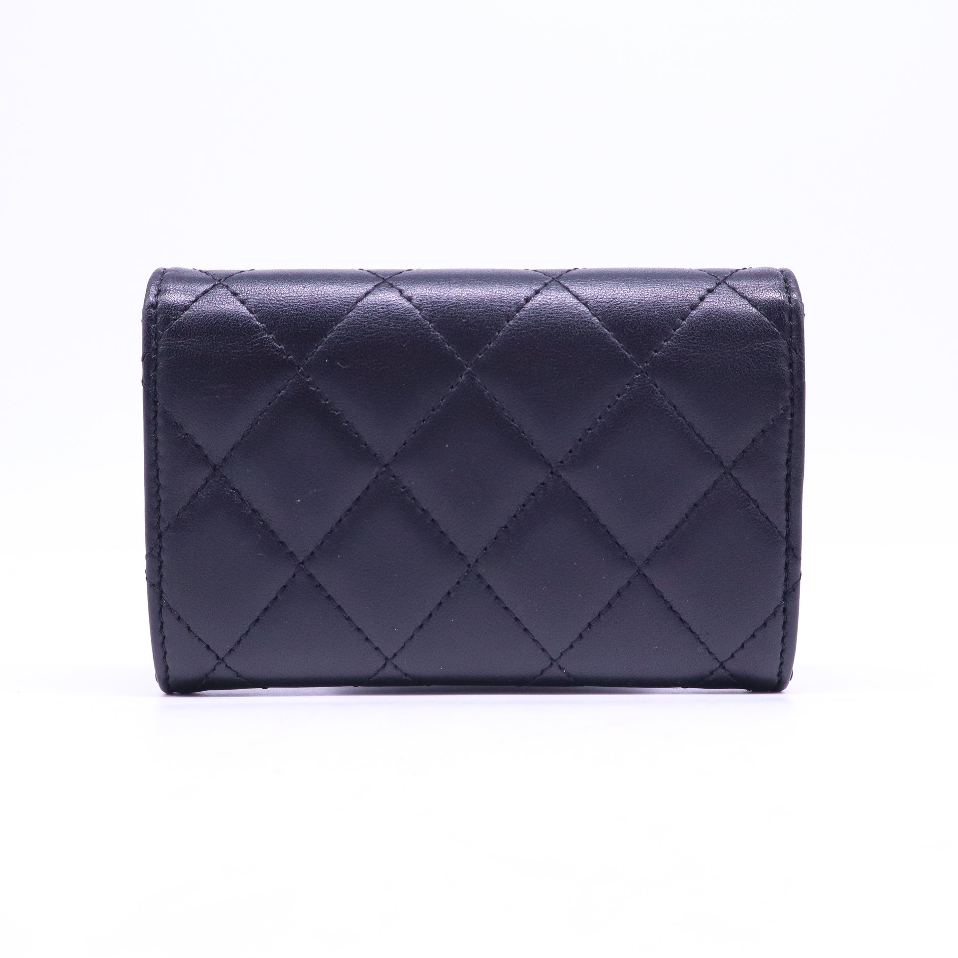 Flap Card Holder Interlocking CC Logo Wallet W20762