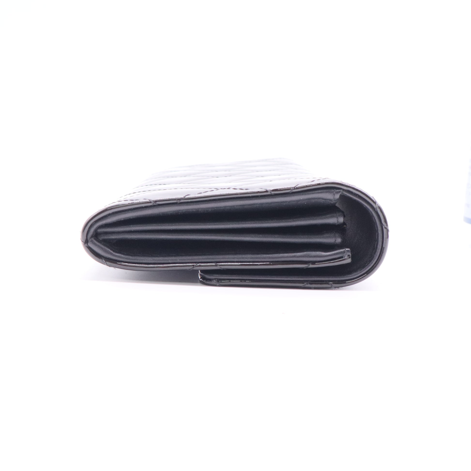 Chanel CC Brilliant Flap Wallet Quilted Patent Long LDJ2696 Twins