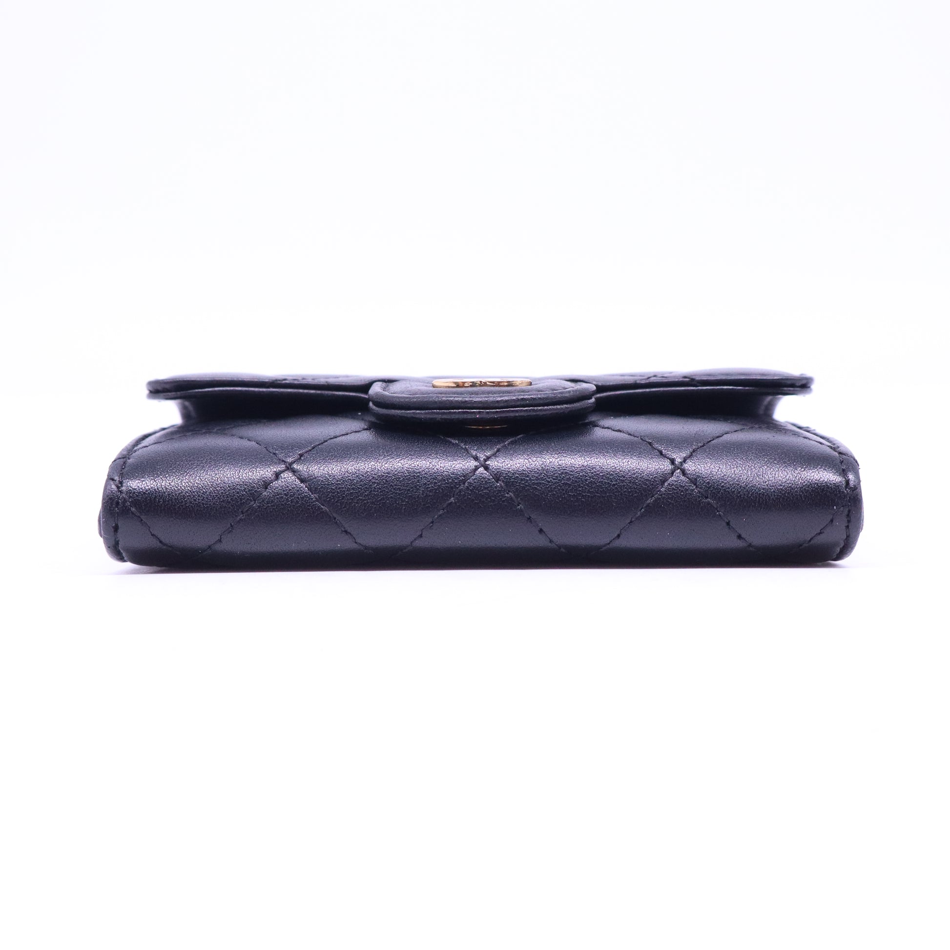Flap Card Holder Interlocking CC Logo Wallet W20762