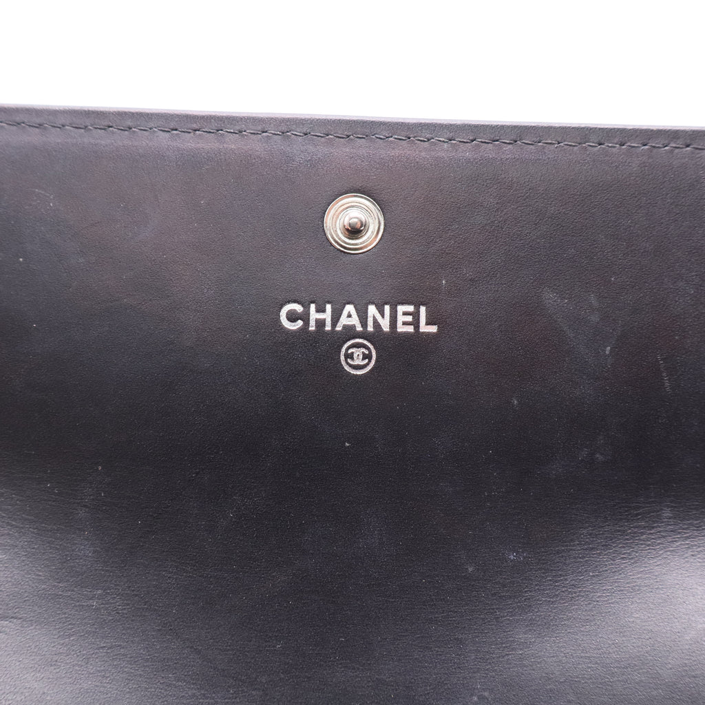 Chanel CC Brilliant Flap Wallet Quilted Patent Long LDJ2696 Twins
