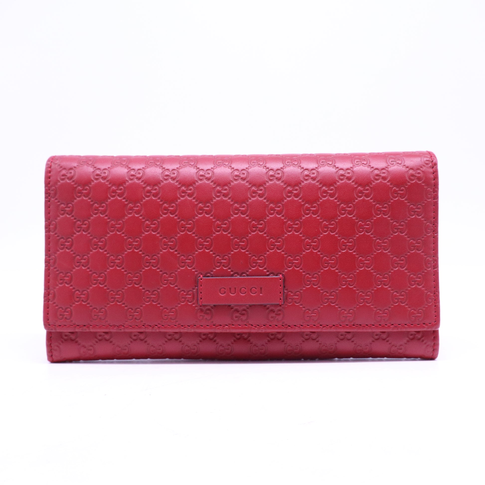 Micro Guccissima Continental Flap Leather Wallet  W20688