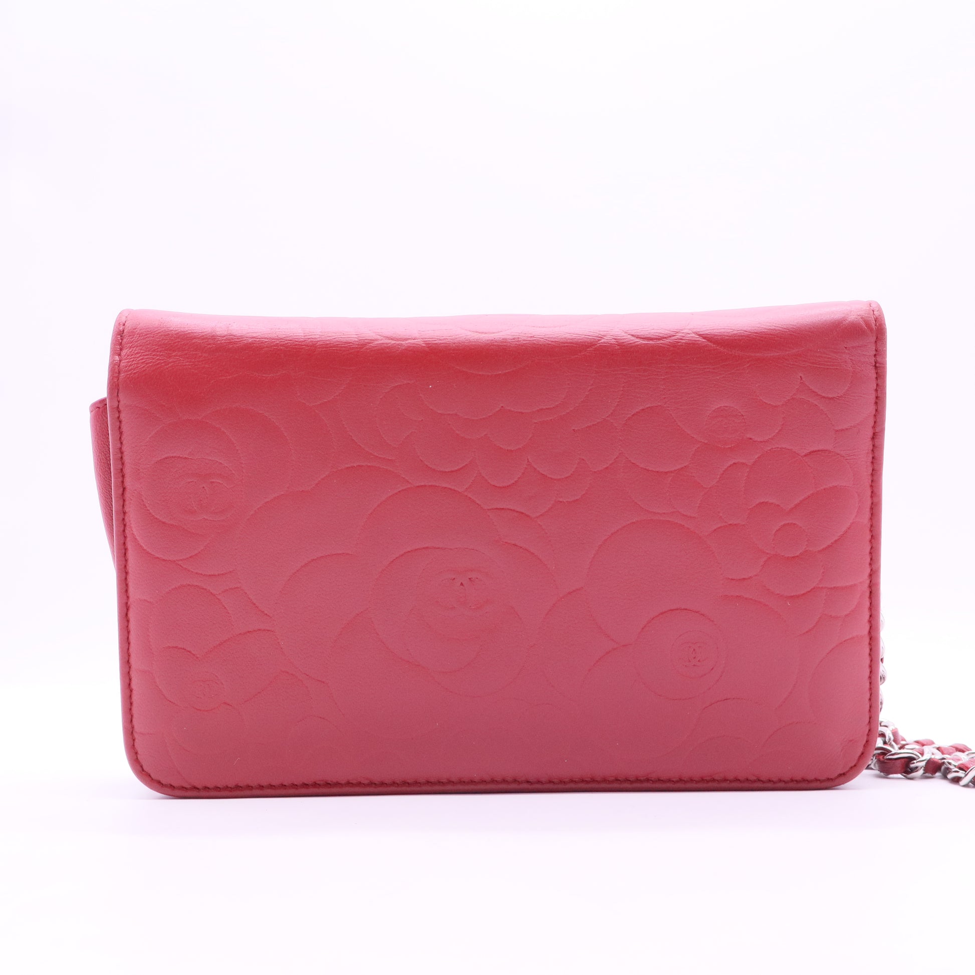 Camellia Lambskin Shoulder Bag Pink