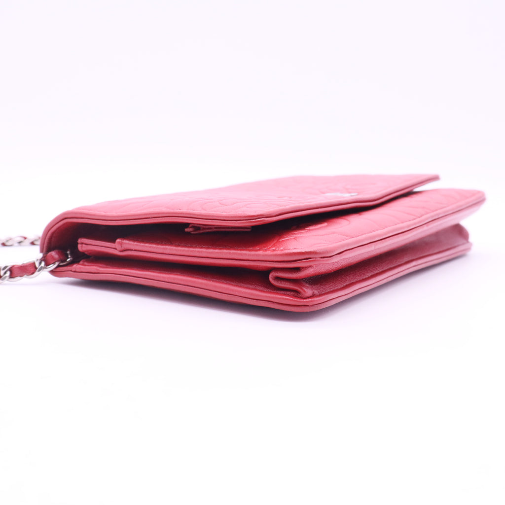 Camellia Lambskin Shoulder Bag Pink