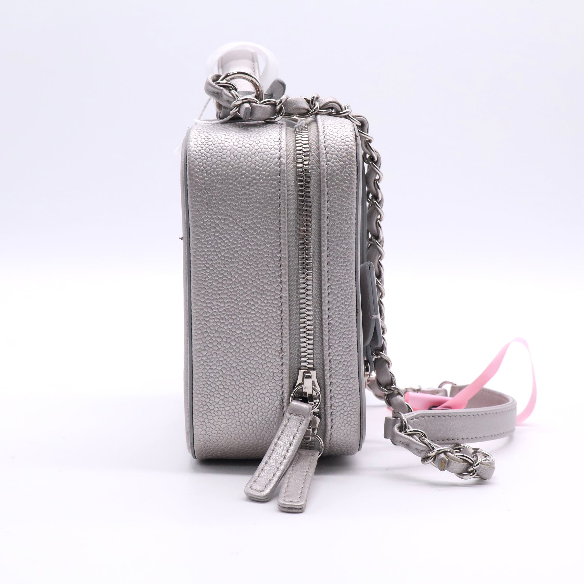 Filigree Vanity Case Quilted Metallic Caviar Medium Twins LDJ2722