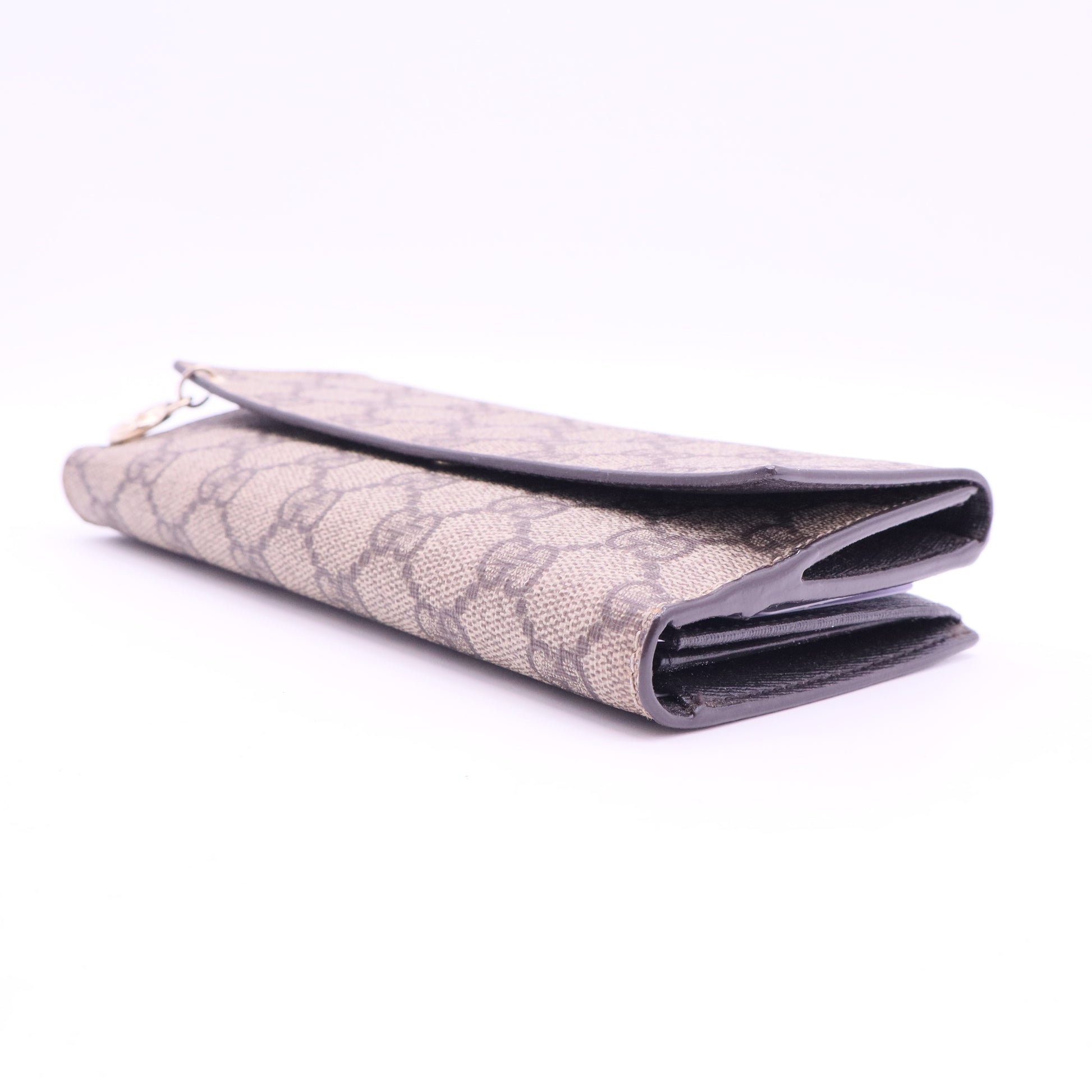Beige GG Supreme Canvas Interlocking G Continental Wallet