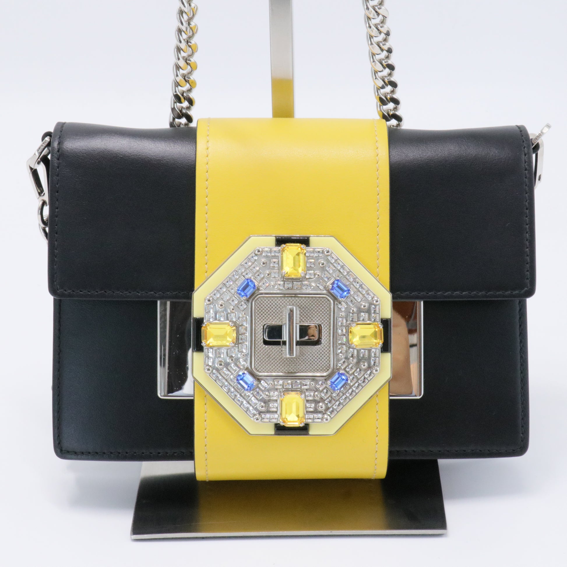 Crystal Ribbon Shoulder Bag City Calfskin Small