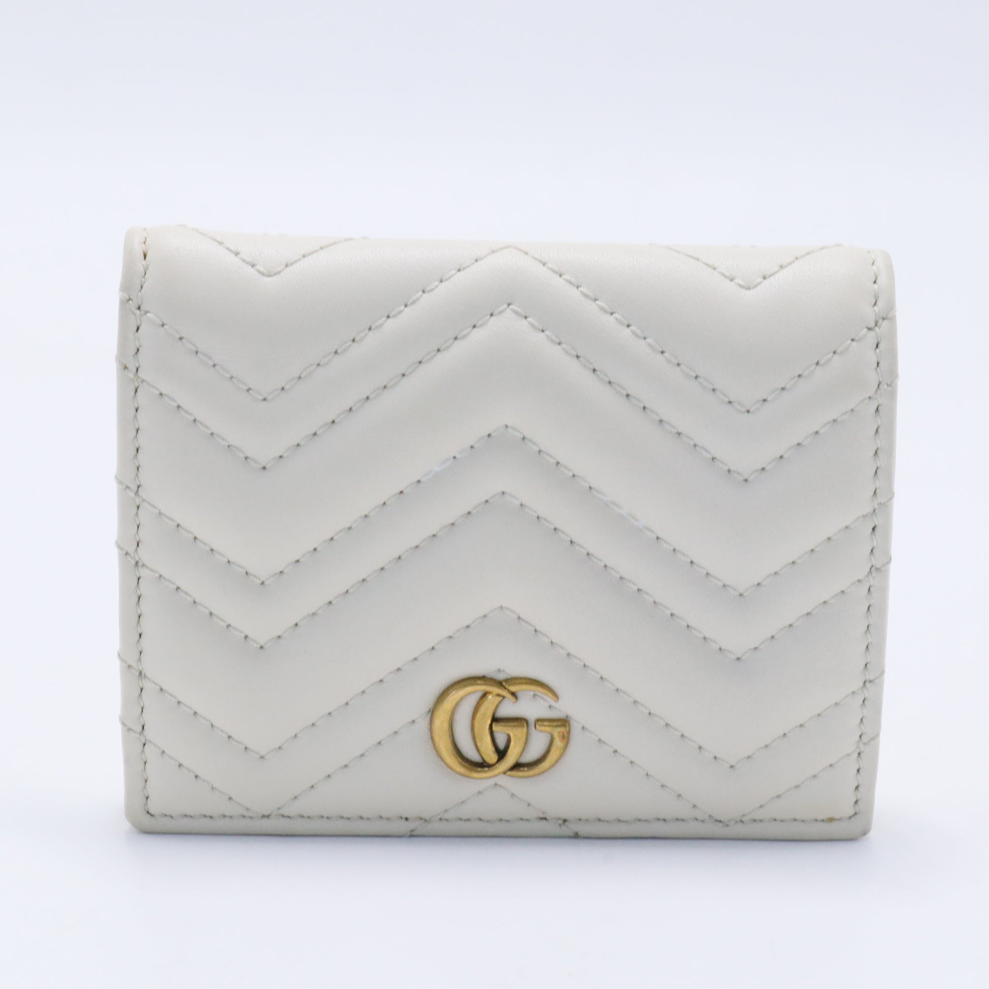 GG Marmont Card Case Wallet Matelasse Leather