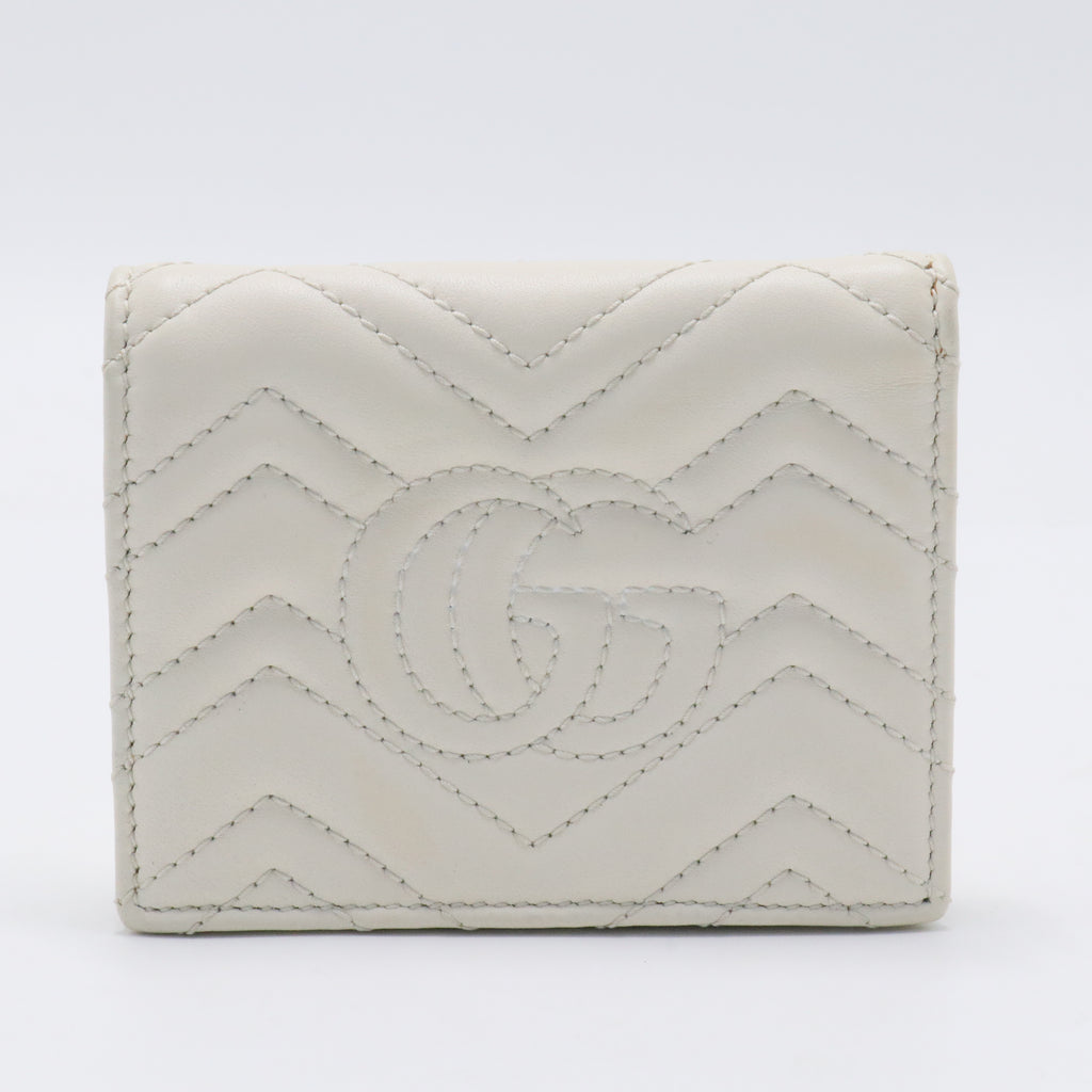 GG Marmont Card Case Wallet Matelasse Leather