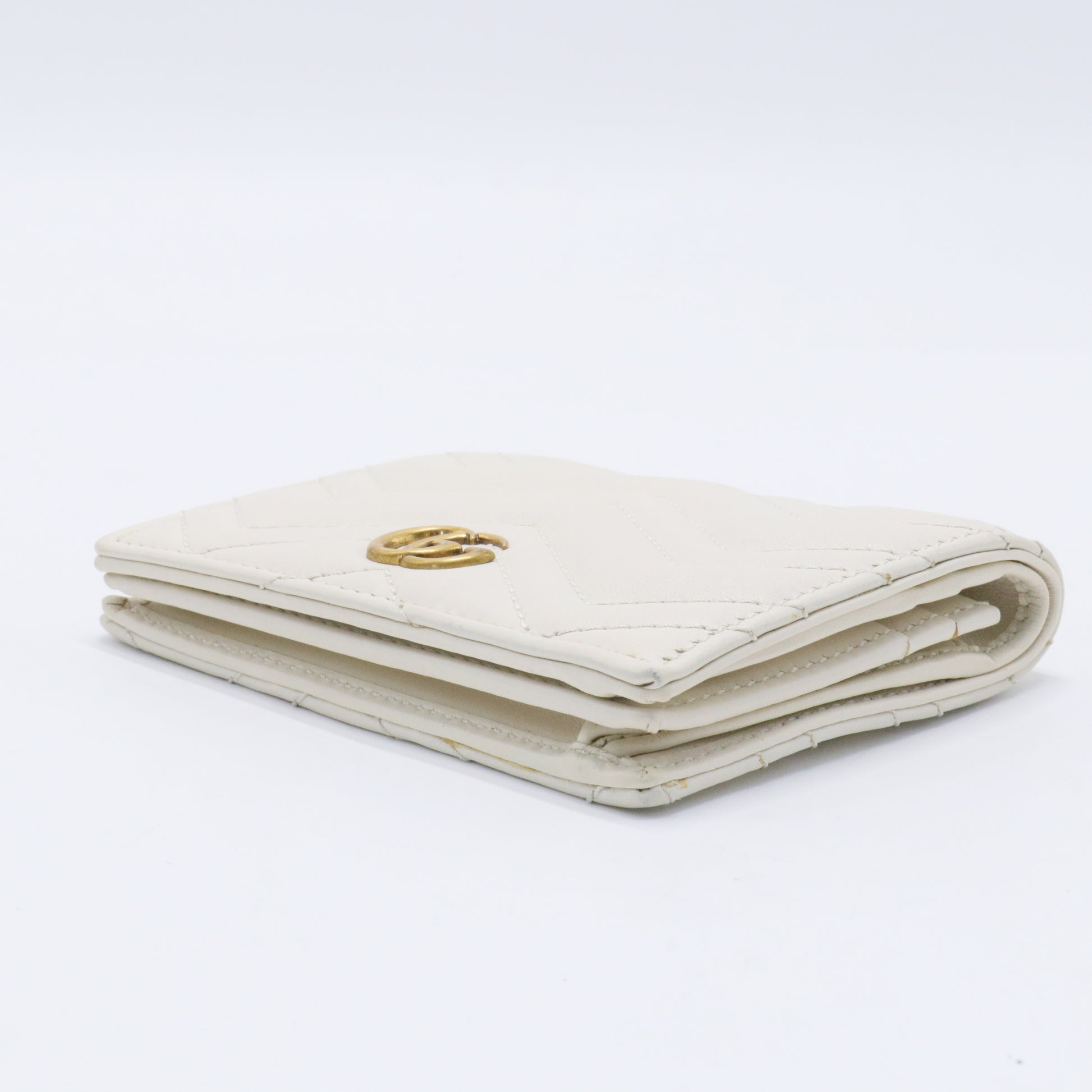 GG Marmont Card Case Wallet Matelasse Leather