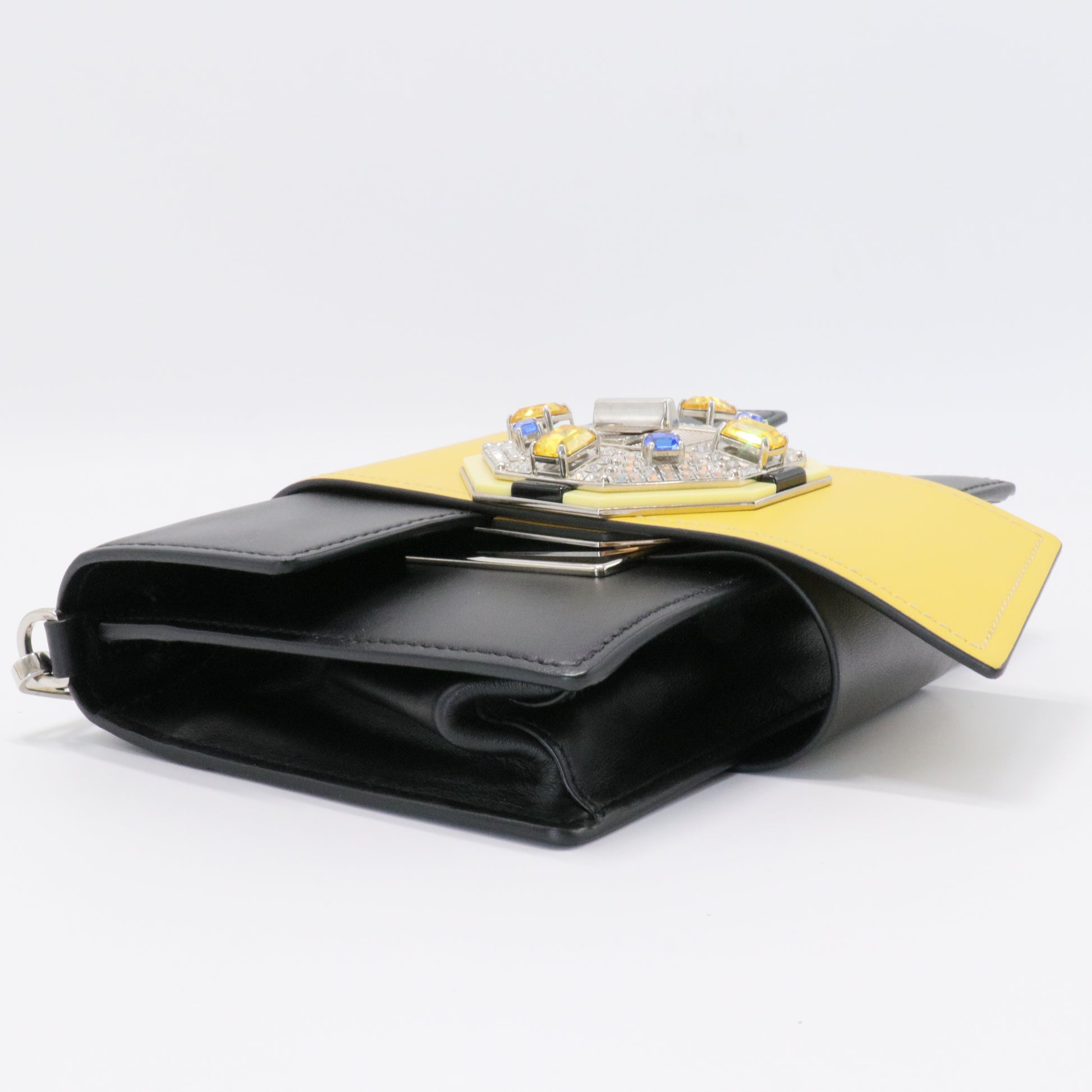 Crystal Ribbon Shoulder Bag City Calfskin Small