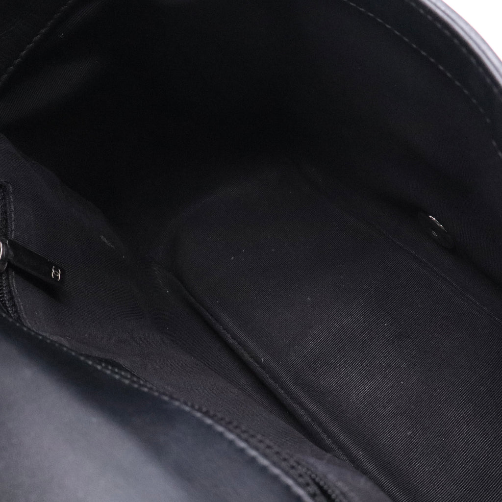 Calfskin Stitched Small Ring My Bag Flap Crossbody Bag Black Twins LDJ2721