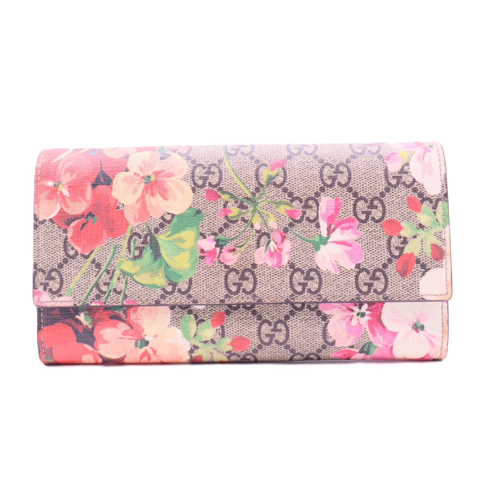 Canvas Floral Print Continental Wallet