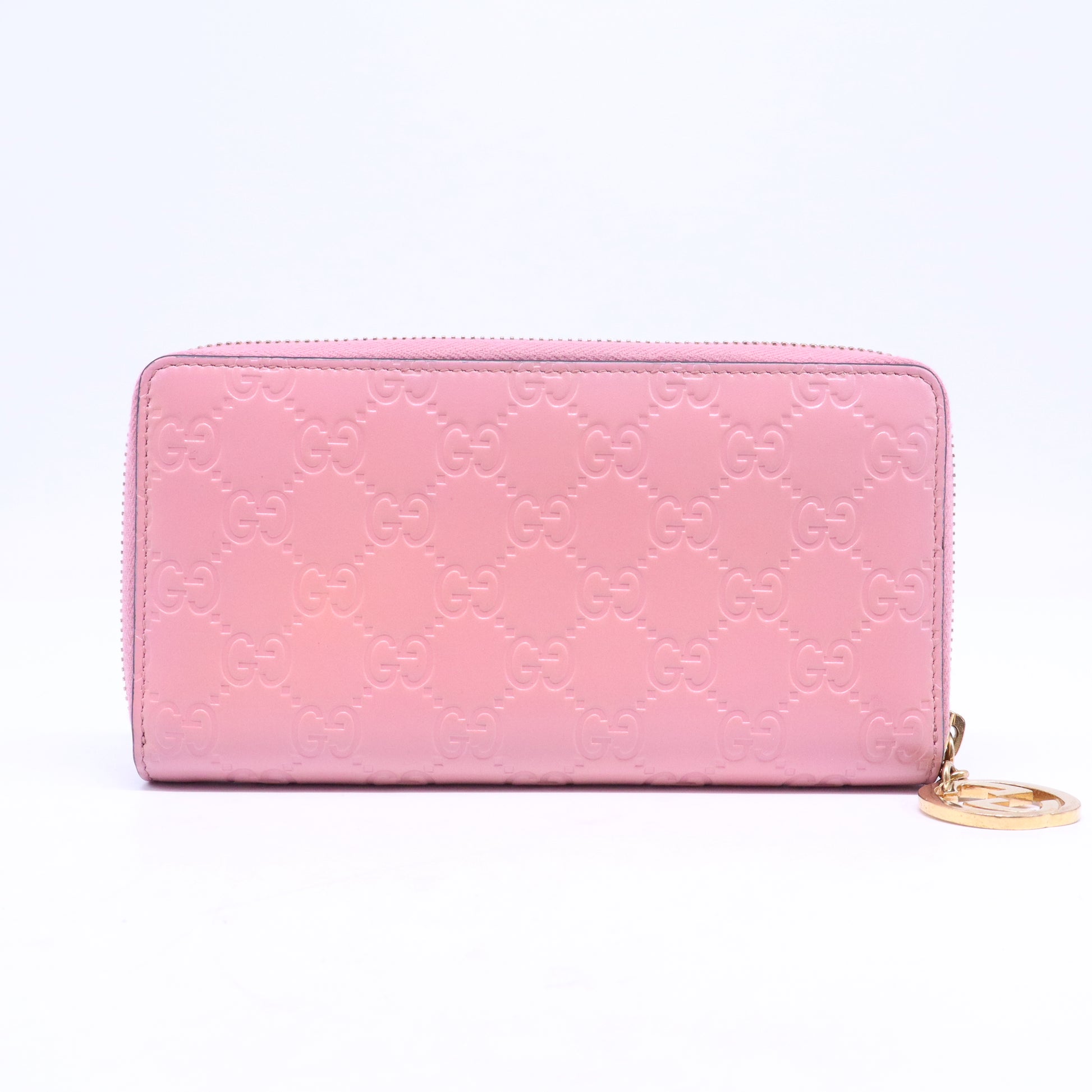 Guccissima Icon Zip Around Wallet Carmine Rose W20766