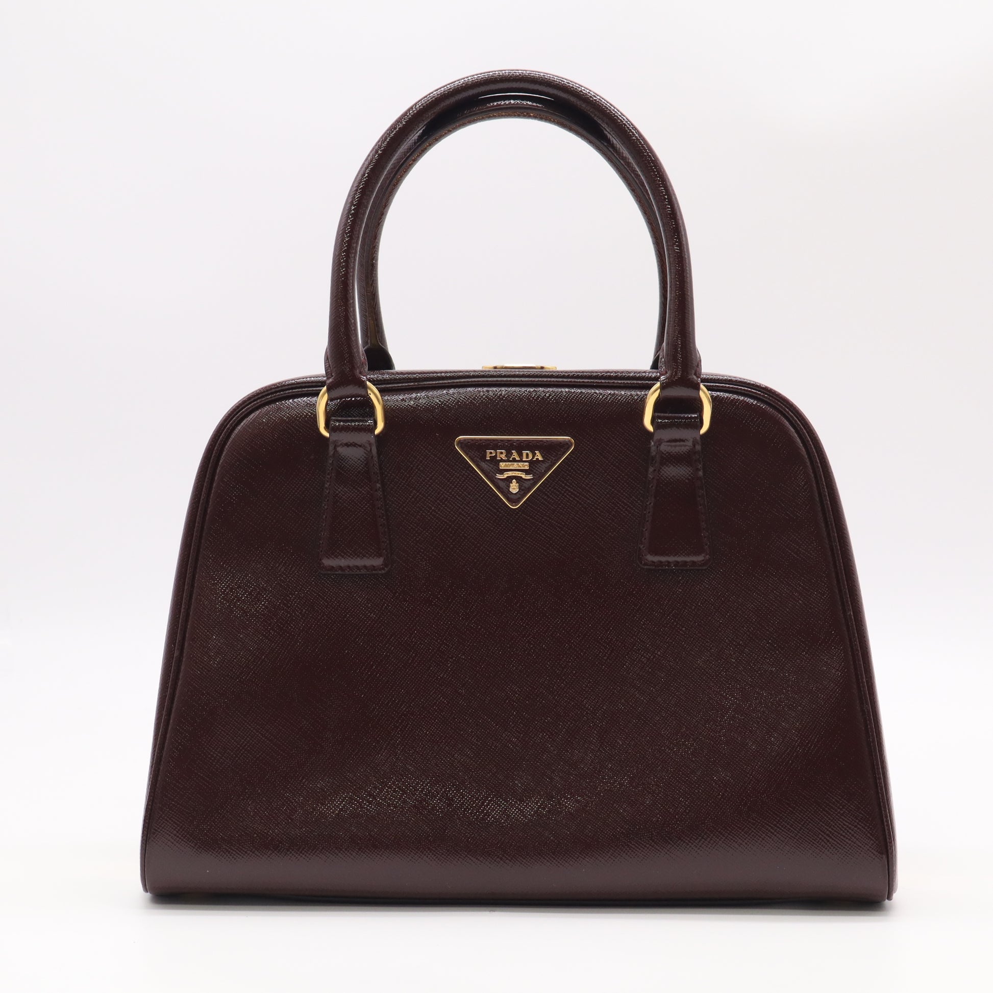Prada Saffiano Vernice Pyramid Frame Bag twins LDJ5514
