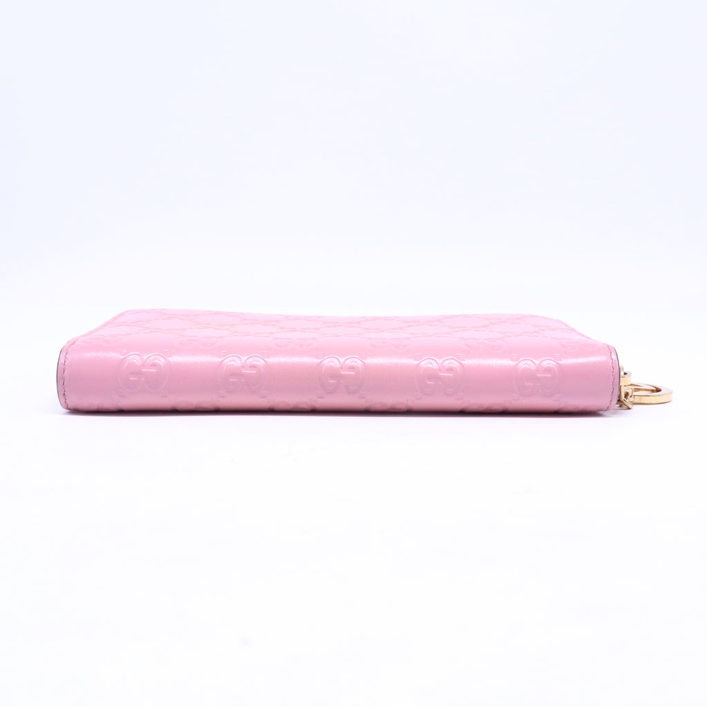 Guccissima Icon Zip Around Wallet Carmine Rose W20766