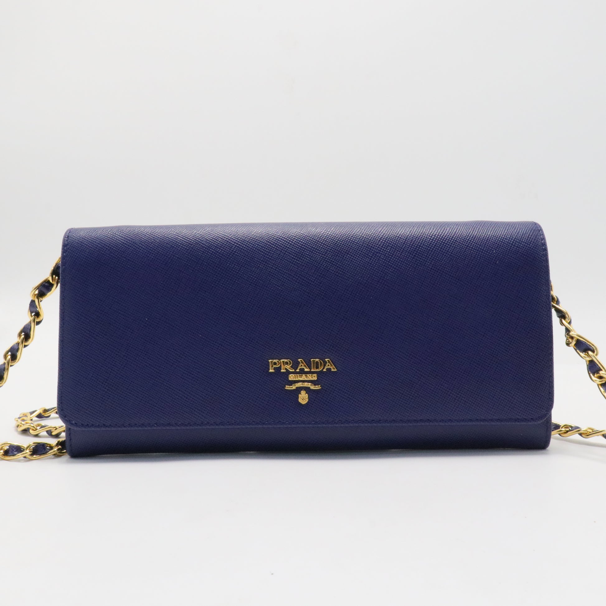 Wallet on Chain Saffiano Leather