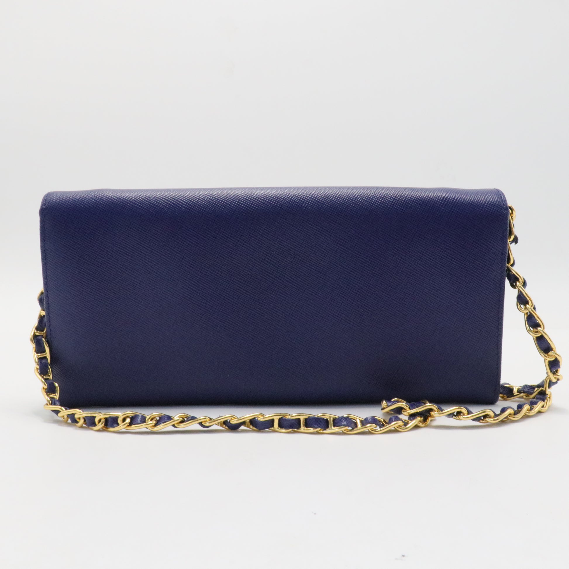 Wallet on Chain Saffiano Leather